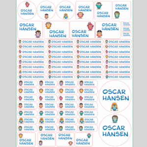 82 Customisable Stationery Label Pack