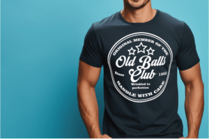 T-shirt with humorous club logo