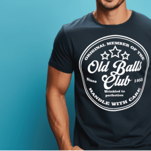 T-shirt with humorous club logo