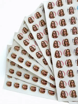 Caricature labels